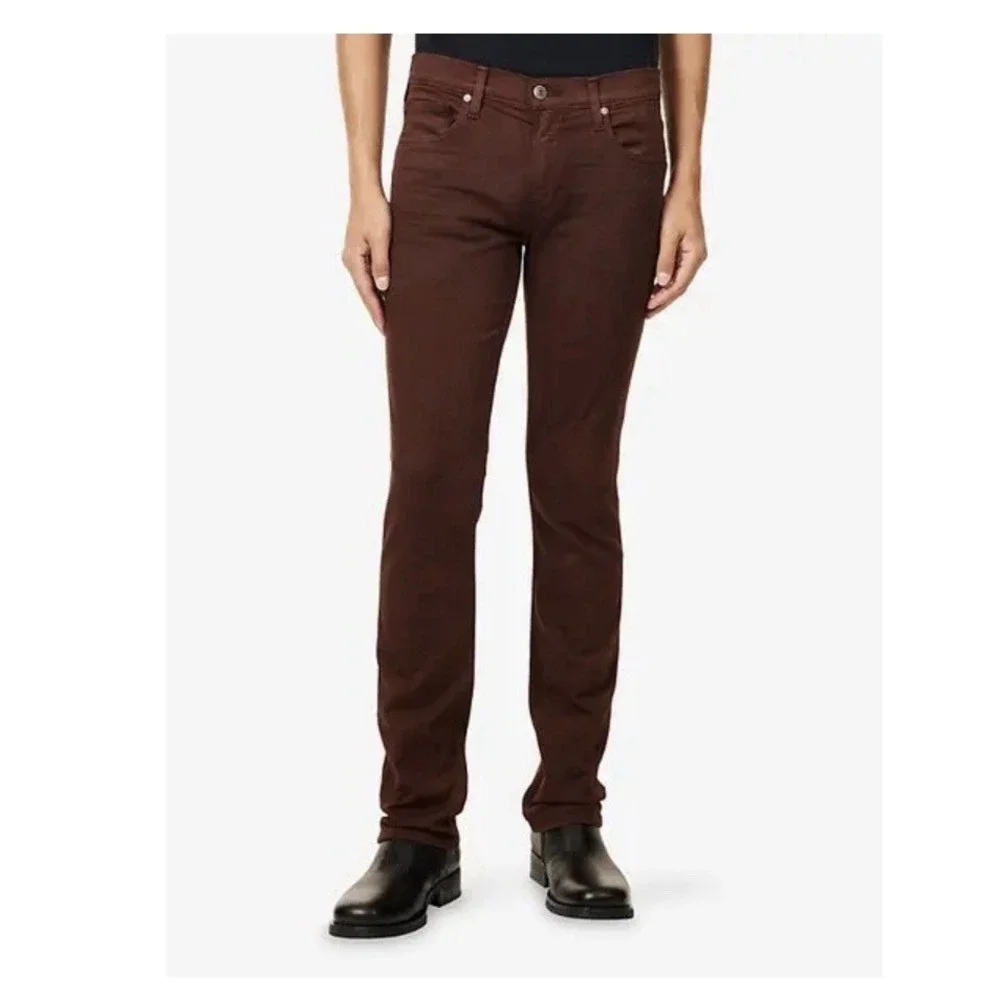 Paige Federal Pants Mens 30 Brown Stretch Chino Casual Designer 30x33